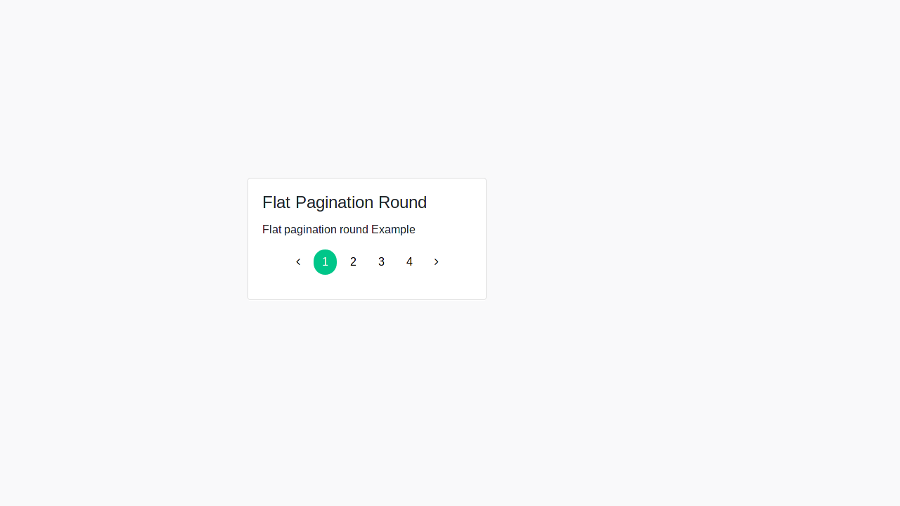 Demo image: Bootstrap 4 Flat Pagination Round