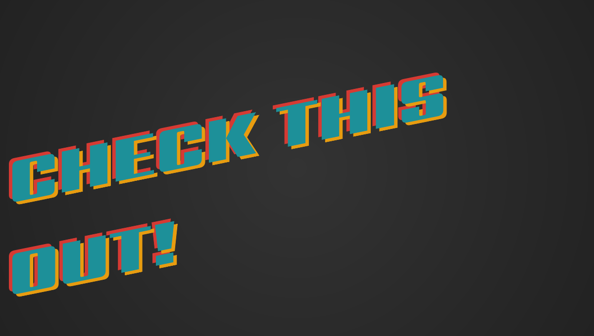 Demo image: Simple 3D Text Effect