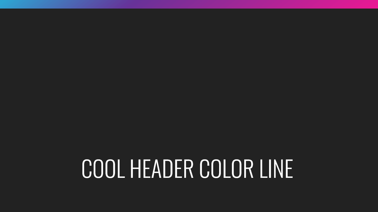 Demo image: Cool Header Color Line
