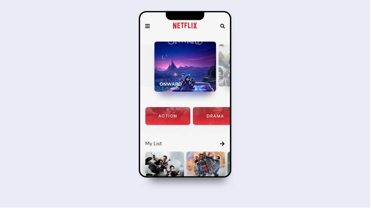 Demo image: Netflix - Mobile App Redesign