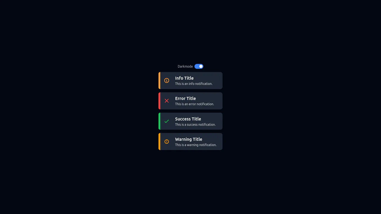 Notification Feed Animations with Dark Mode