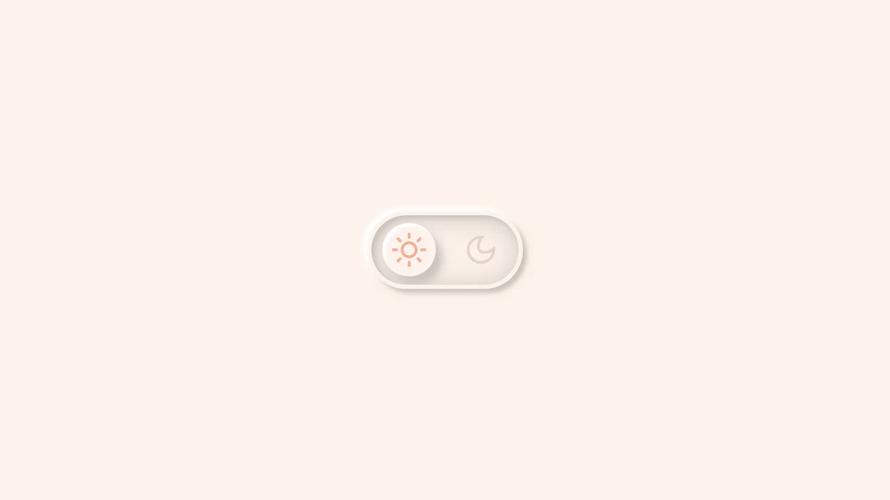 Neumorphic Dark Mode Toggle in React