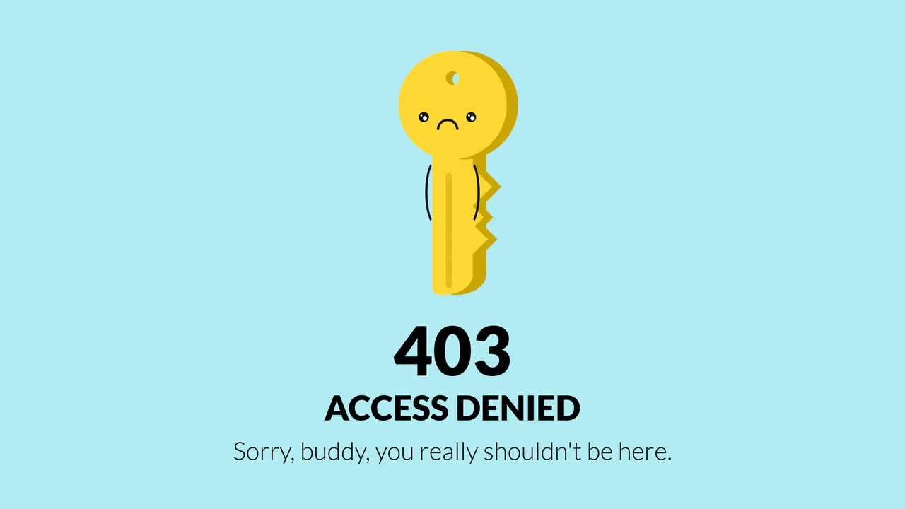 403 Access Denied - Animated Keys
