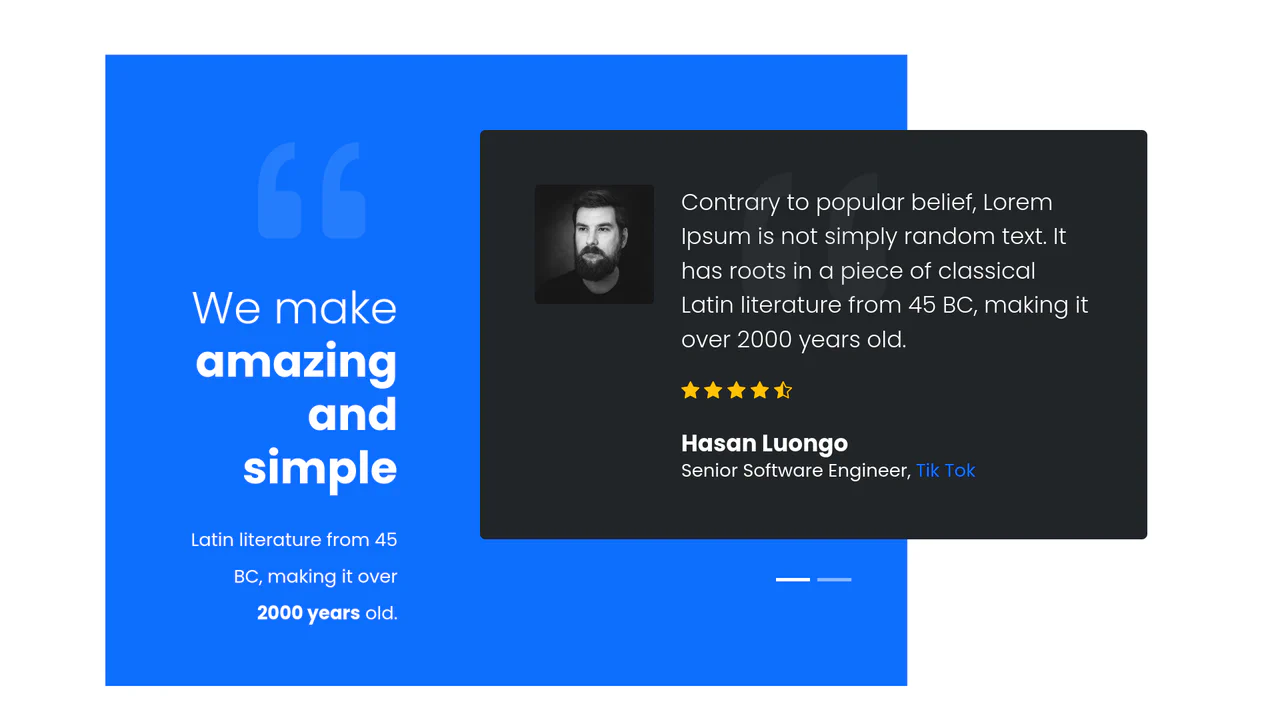 Bootstrap 5 Carousel Testimonial Slider