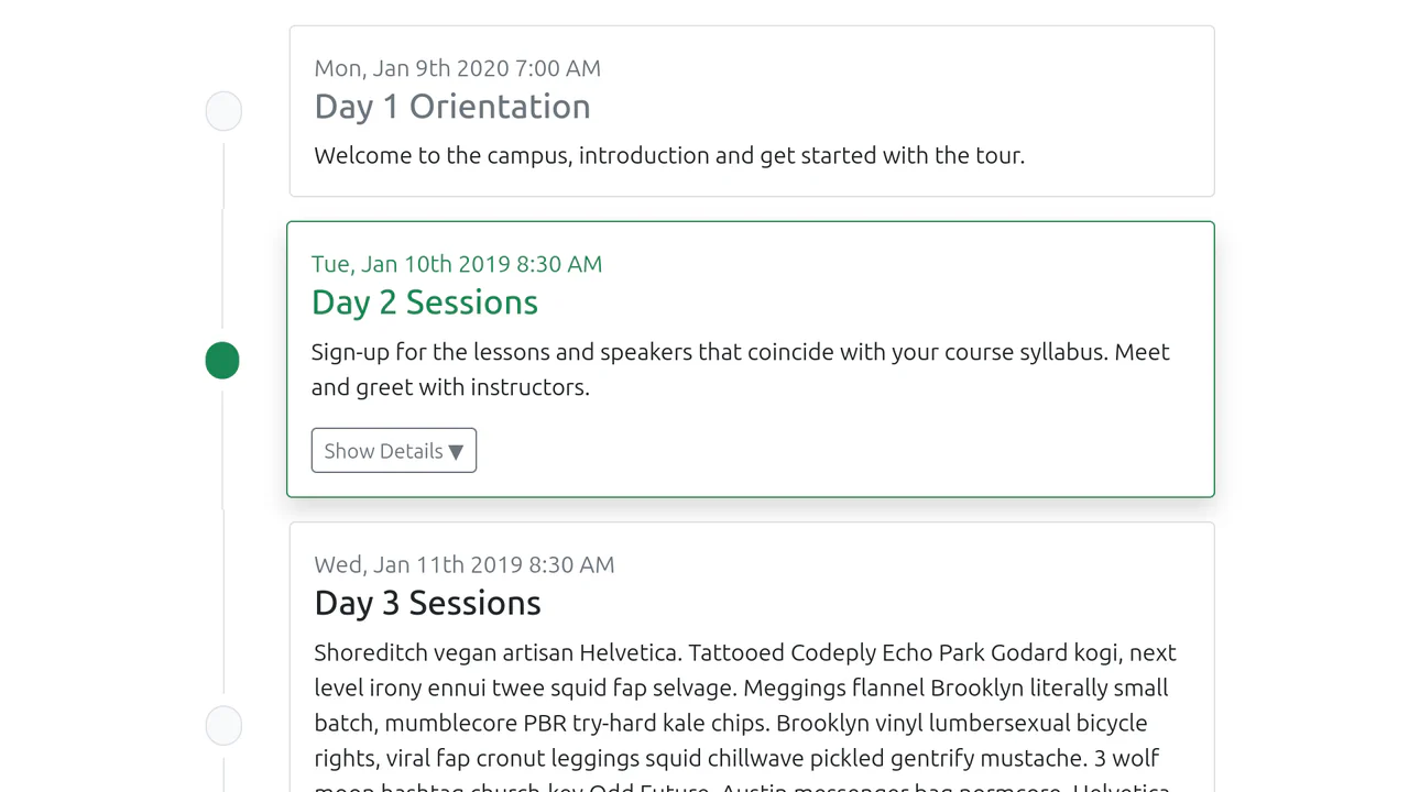 Bootstrap 5 Timeline