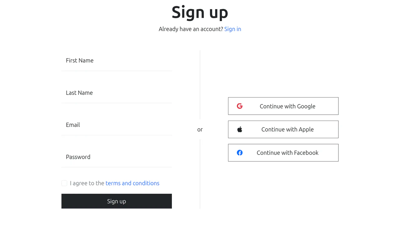 Bootstrap Signup Form Design