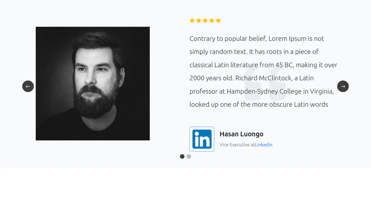 Bootstrap Testimonial Slider