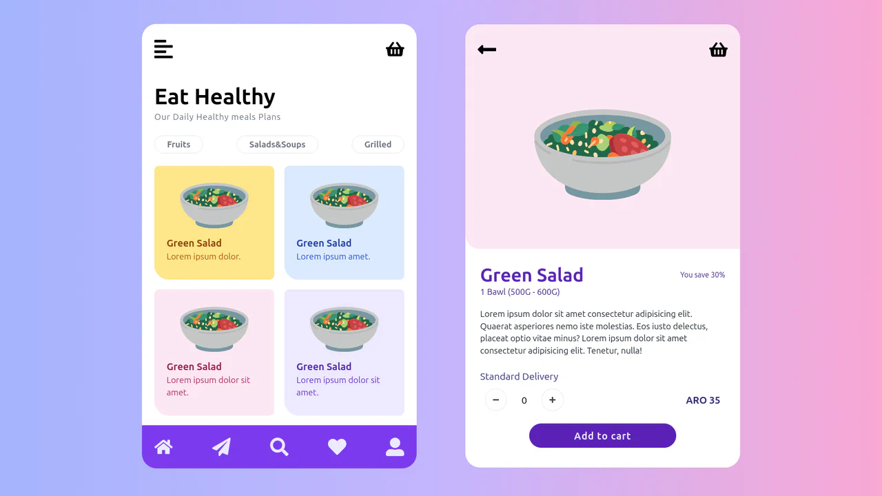 Mobile App with HTML, CSS, and Tailwind