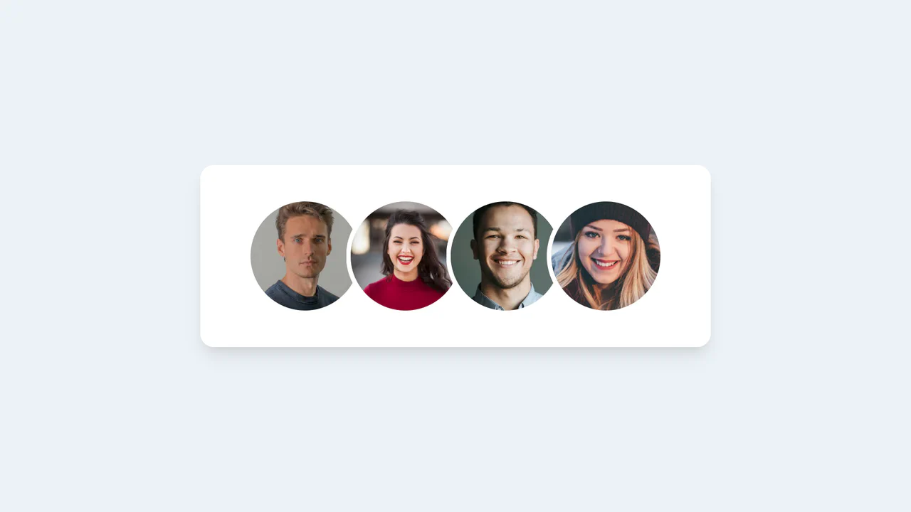 Simple Responsive Avatar Group (Tailwind CSS)