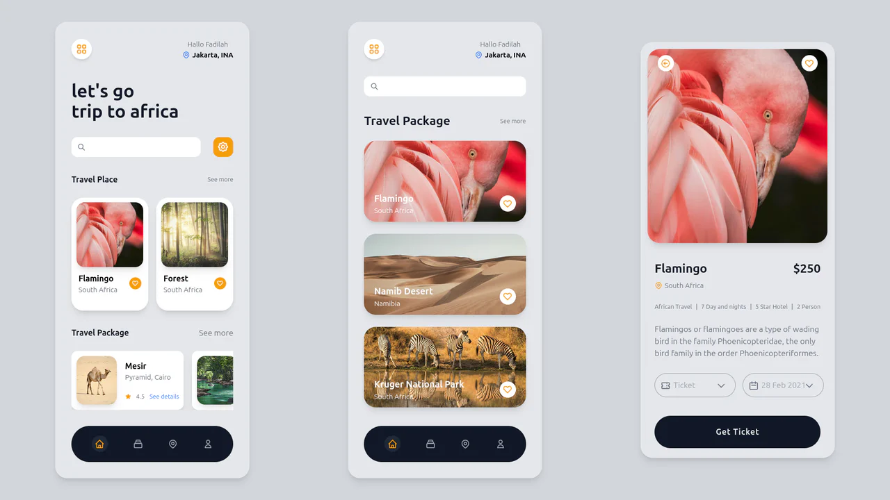 Travel Mobile App with Tailwind