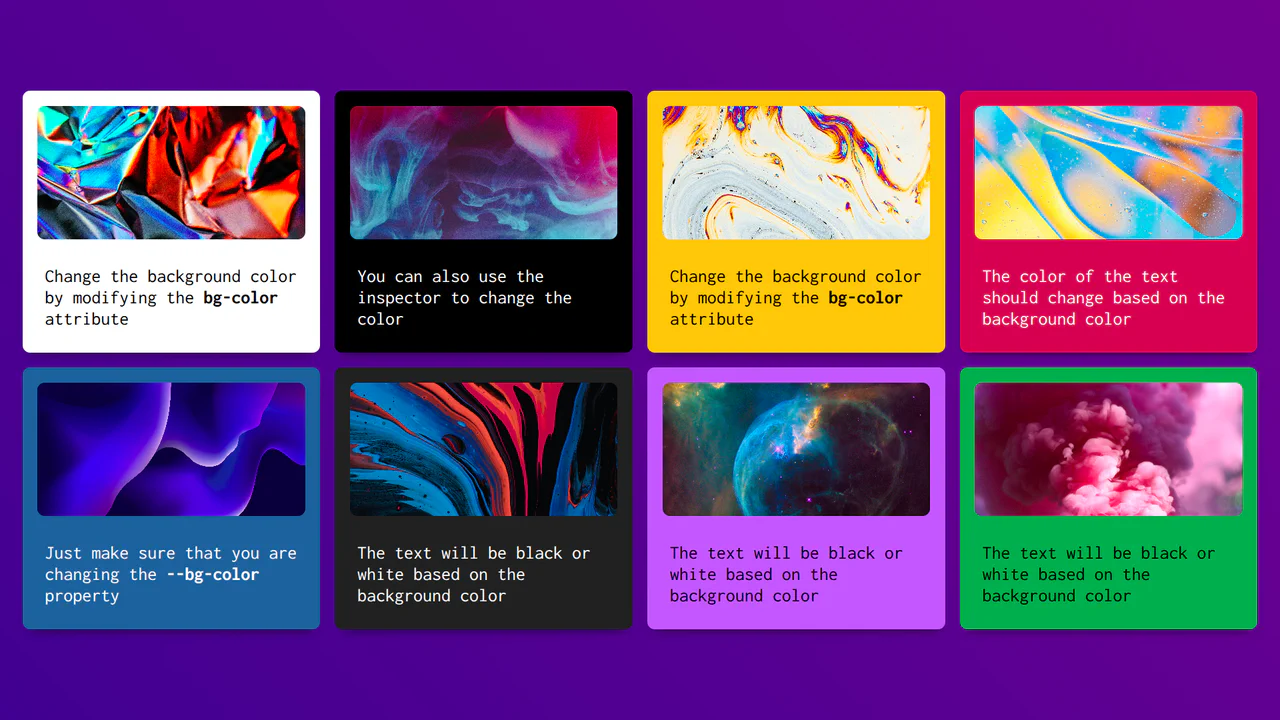 Accessible Text Color Based on the Background Element