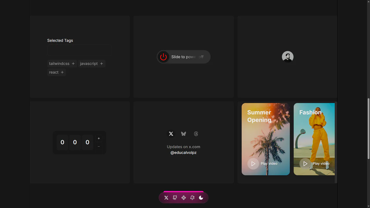 SmoothUI React Component Library
