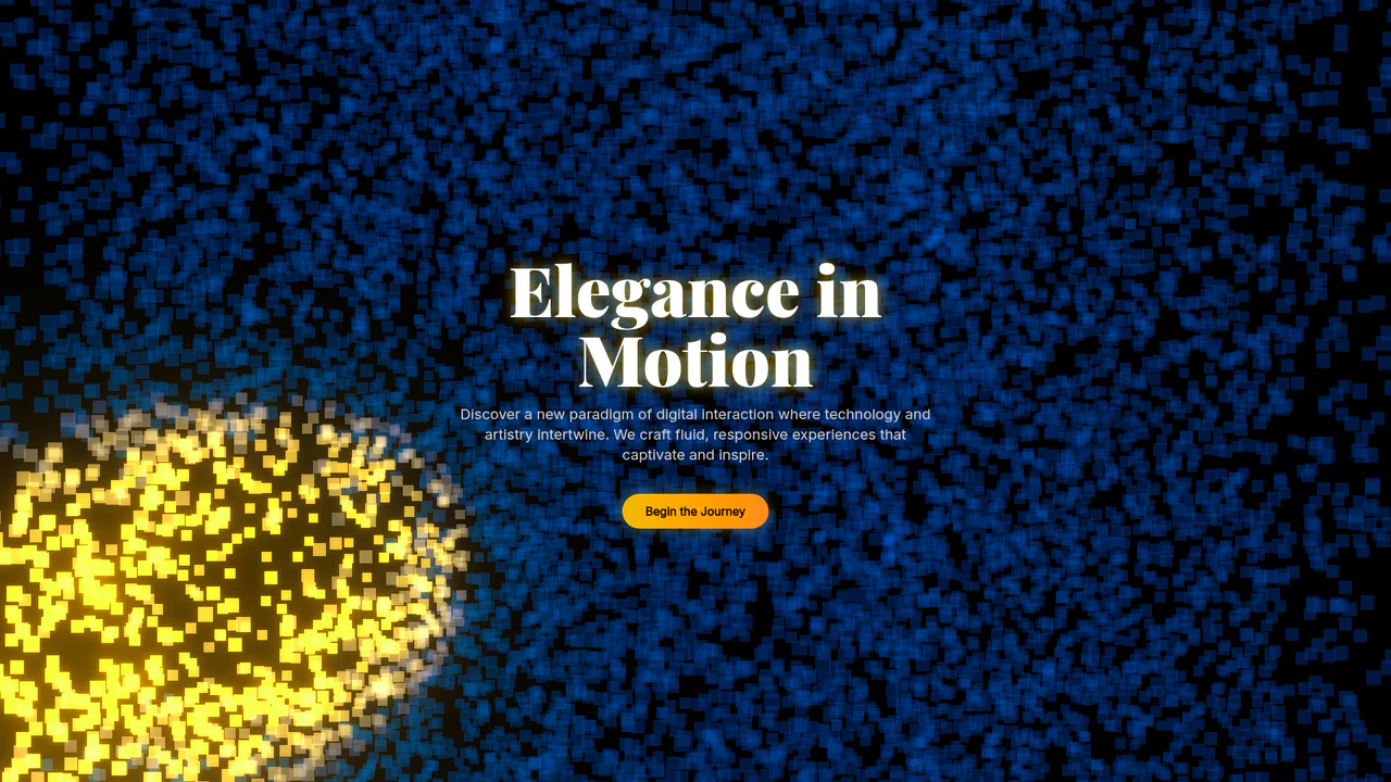 Interactive Particle Hero with Three.js & Tailwind