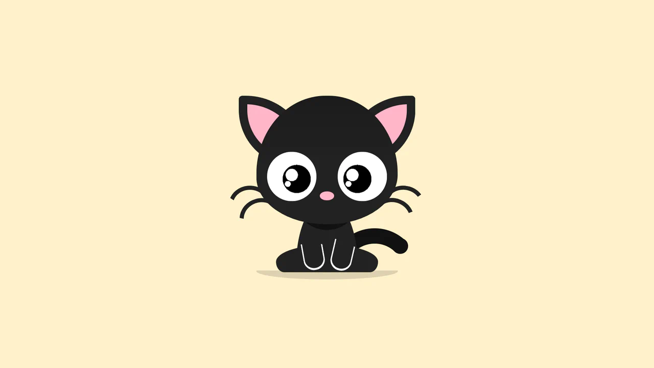 Kawaii Cat CSS Illustration