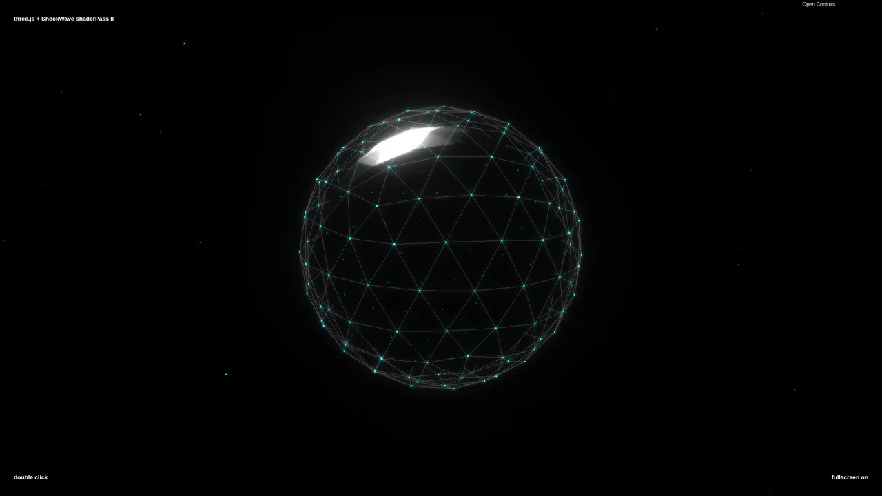 Three.js with ShockWave Shader Effect