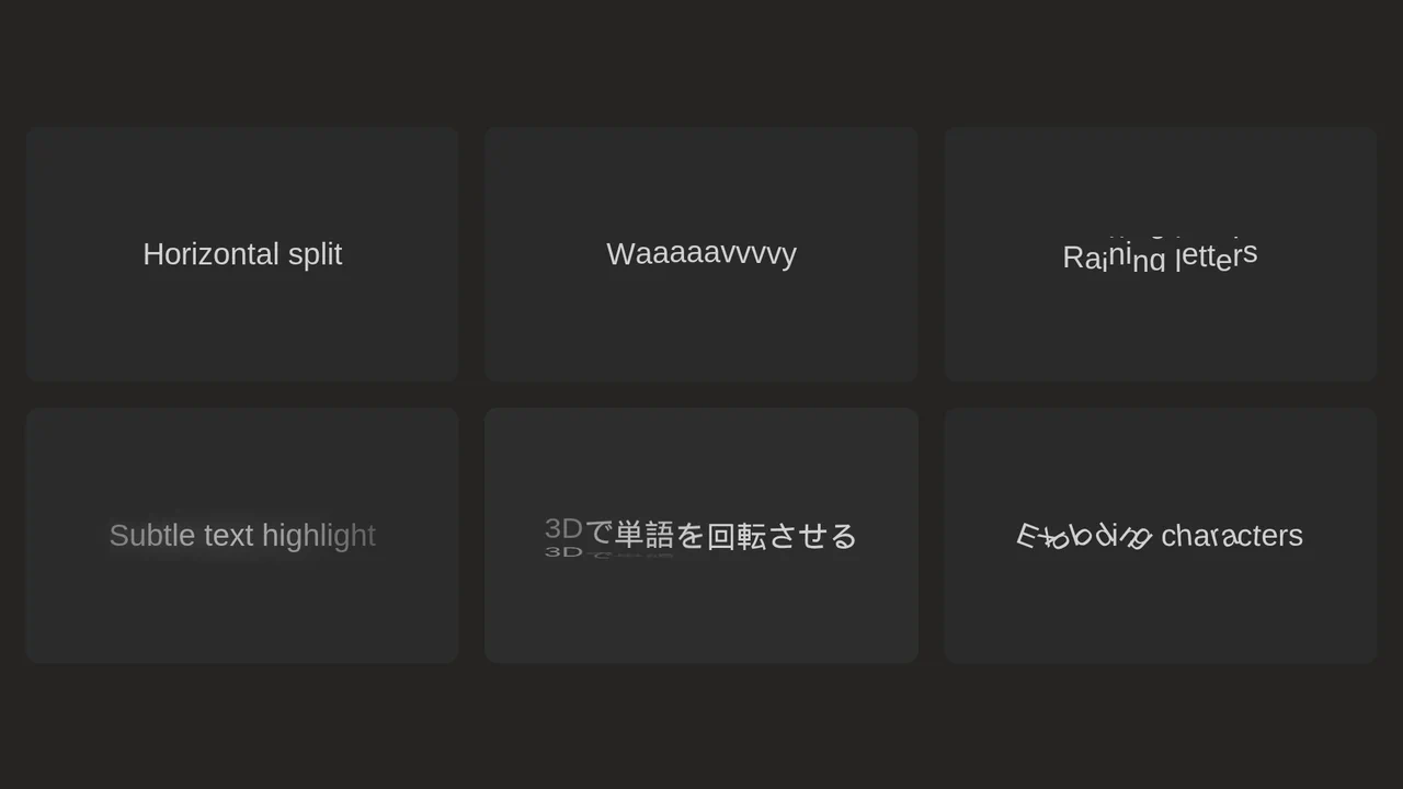 Anime.js Split Text Hover Effects