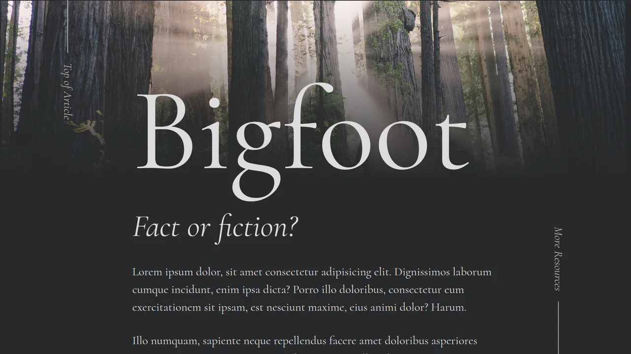 Bigfoot Editorial Article