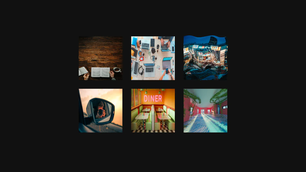 Liquid Gallery with 3D Image Hover