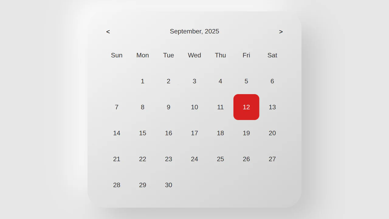 React Hooks Calendar