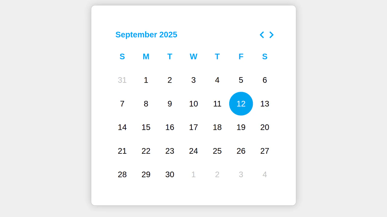 React Simple Calendar