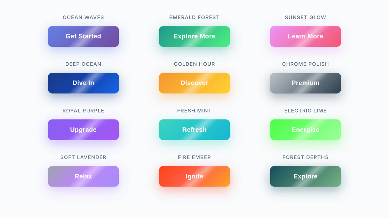 Shine Gradient Buttons