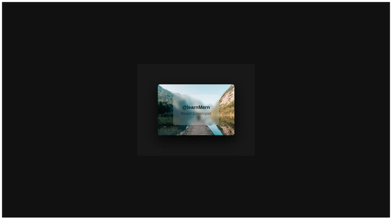 Styled Components Product Card Glass