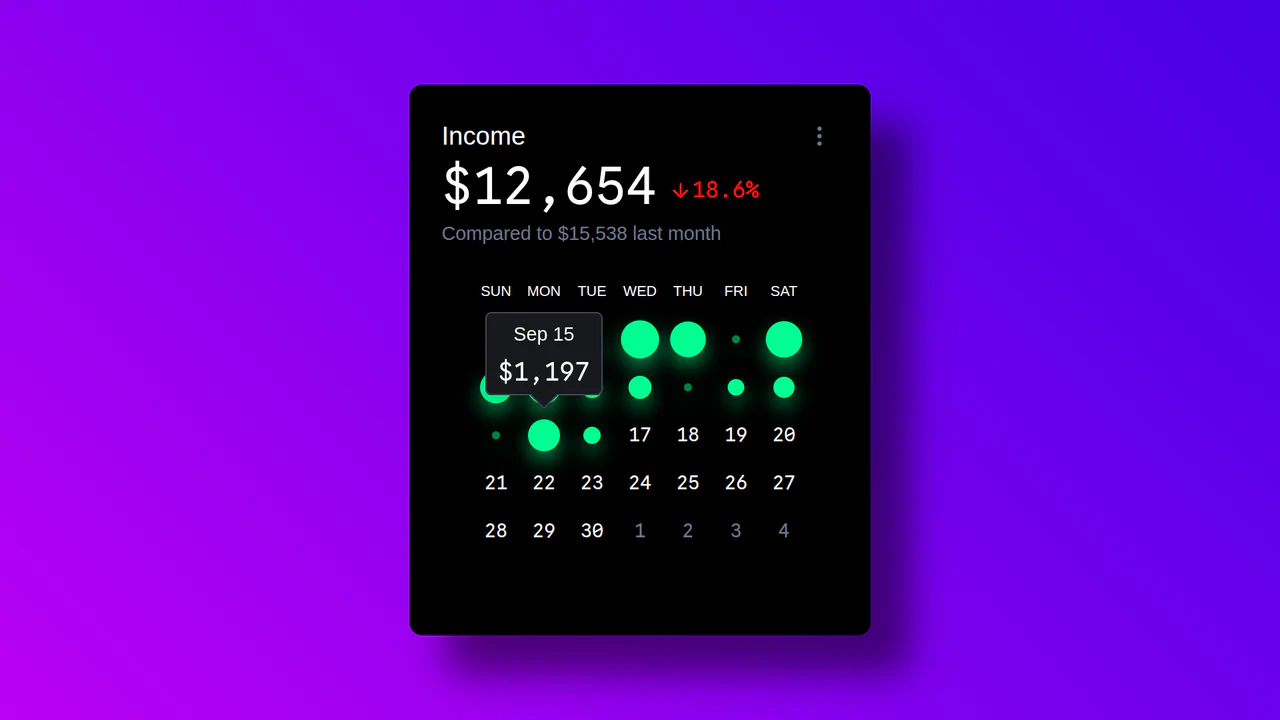 React Calendar Widget