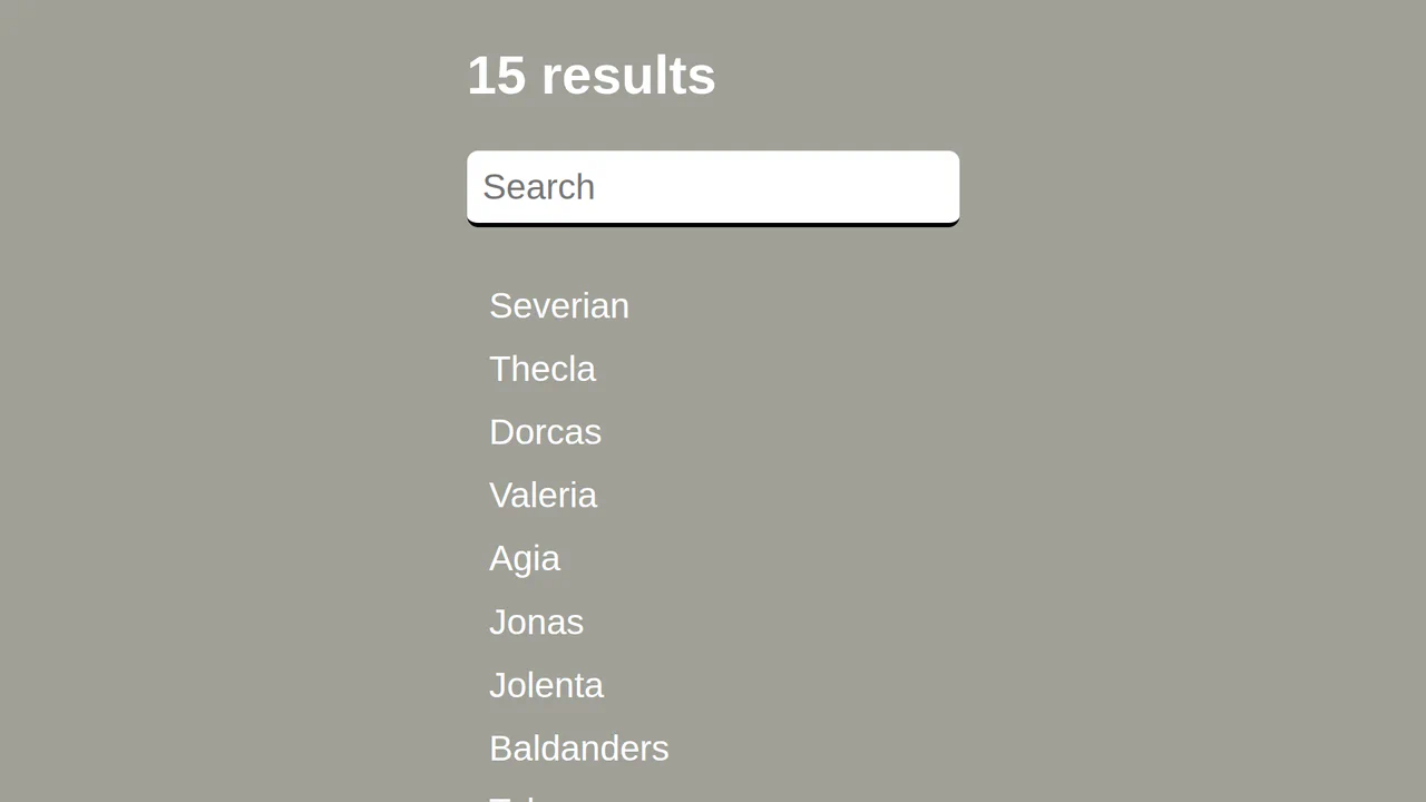 React: List Search