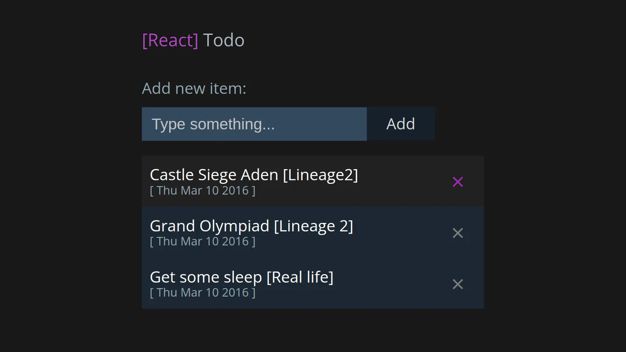 React Todo List with Class Components