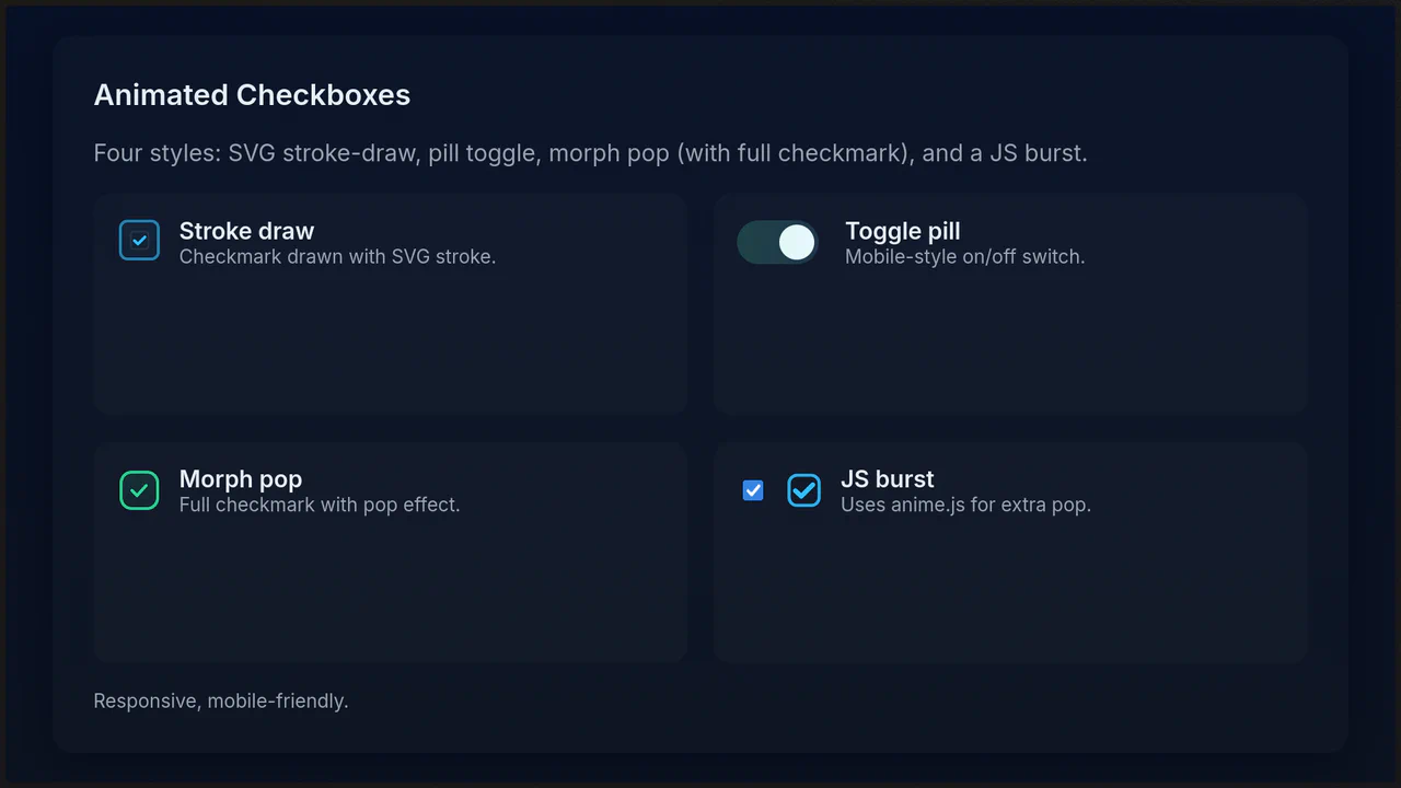 Animated Checkboxes Demonstration
