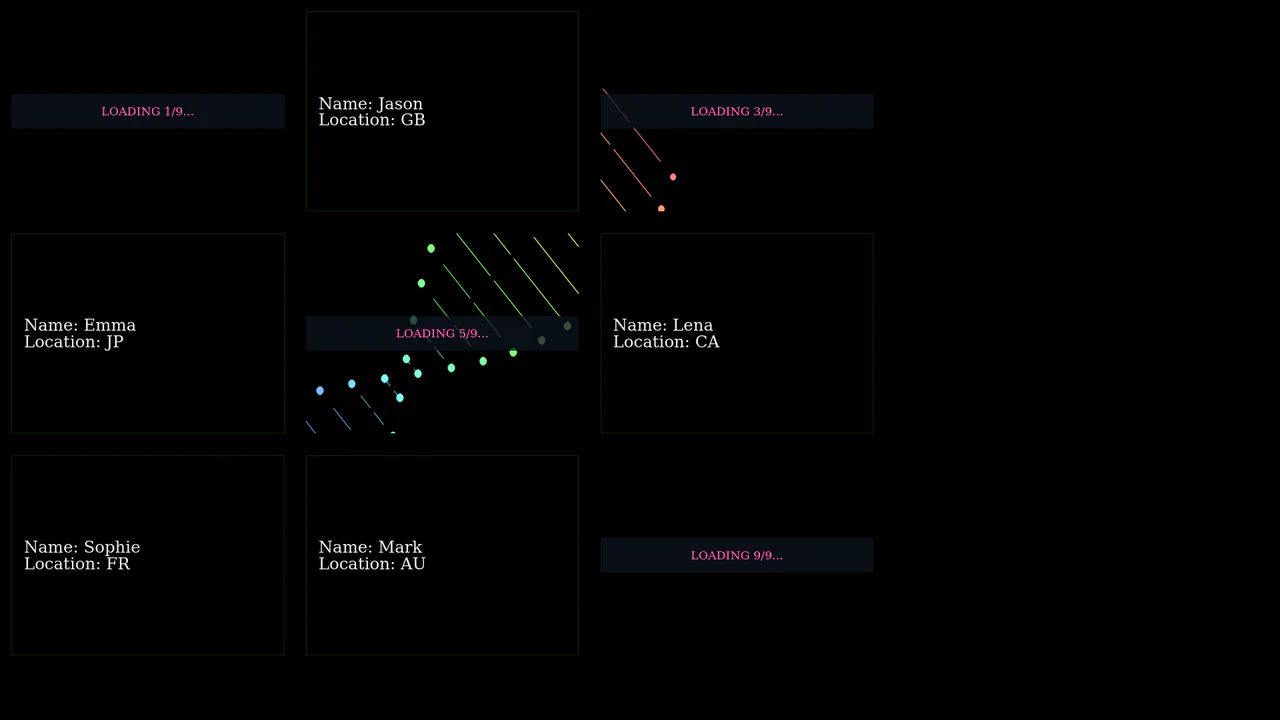 Split Loading Spinners in React