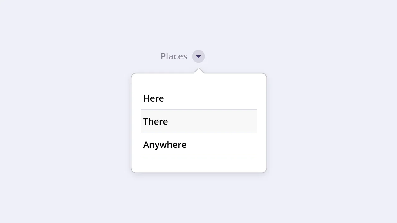 Emerging Dropdown Menu