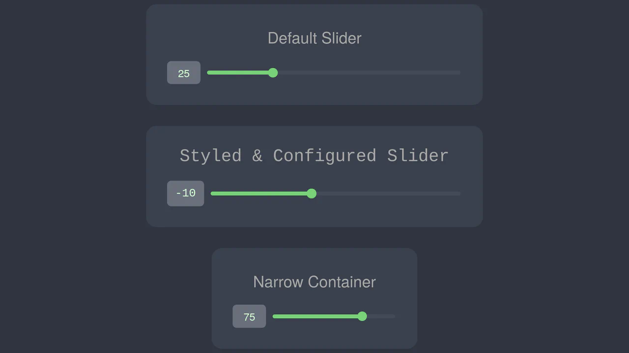 Reusable Slider Web Component