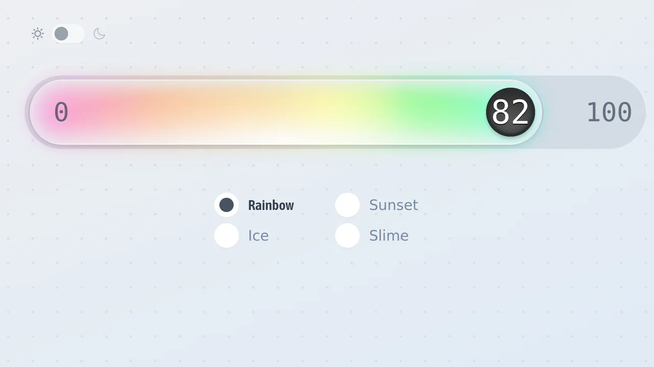 Glass / Gel Style Range Slider