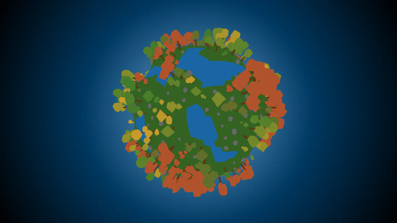 Procedural Low Poly Planet with Three.js