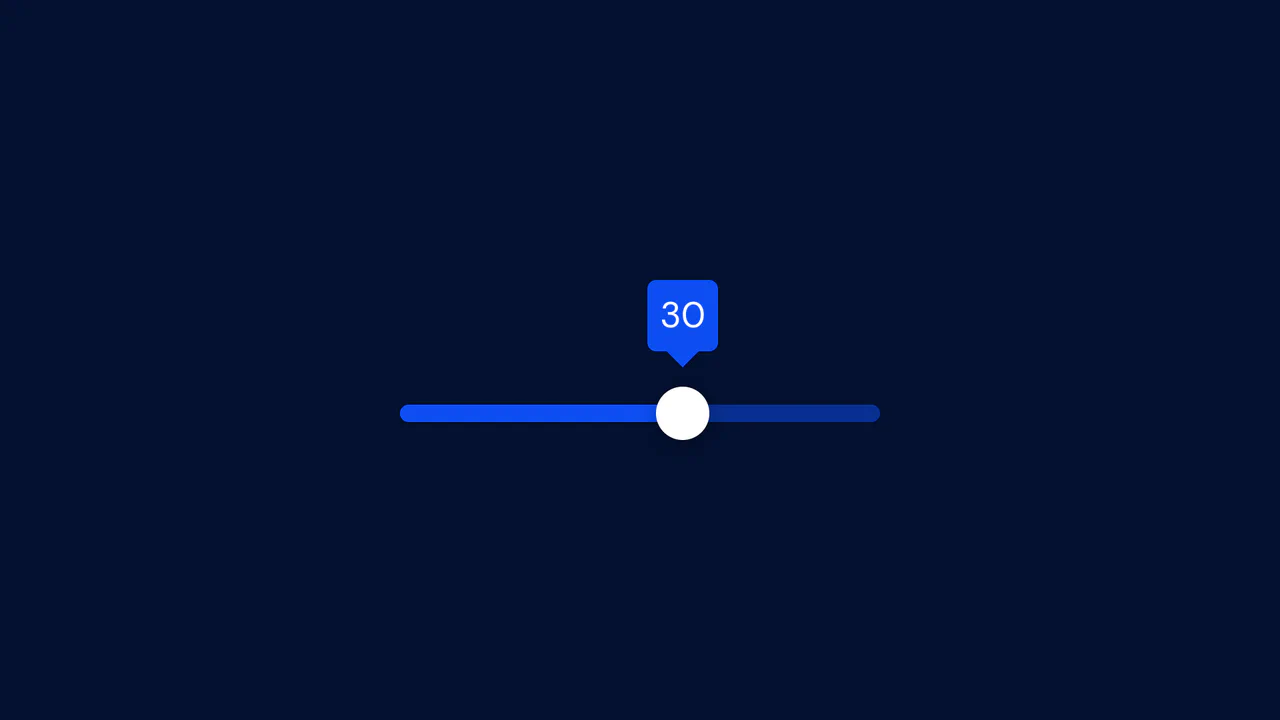 Range Slider with Sliding Value