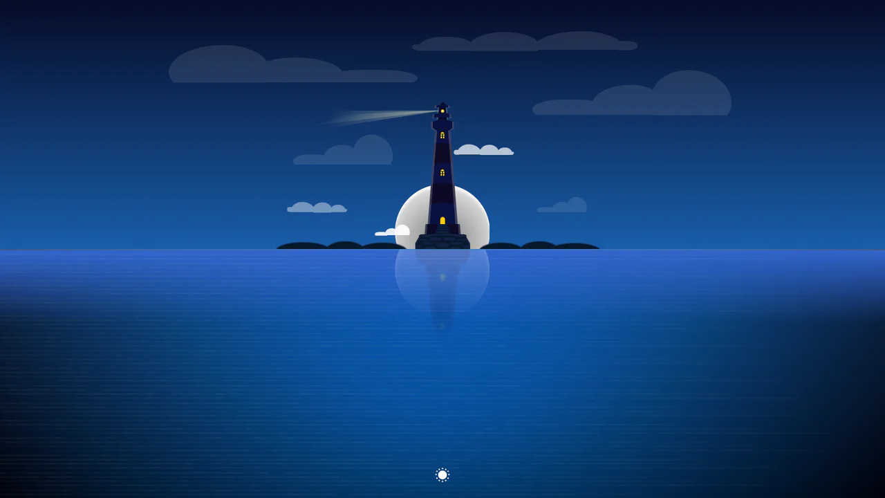 CSS Day/Night Lighthouse Illustration