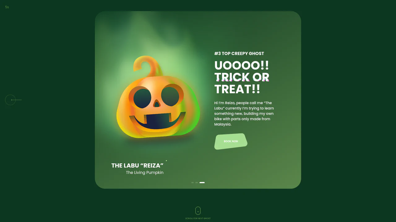 Halloween Ghost Carousel with Swiper.js