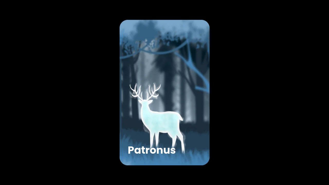 3D Patronus Magic Card