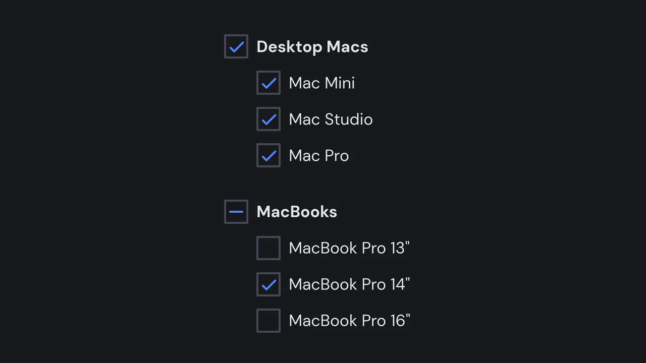 Checkbox Animations with Indeterminate State