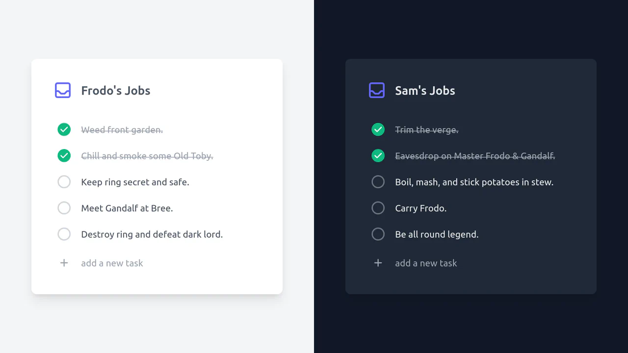 Simple To-Do List Built with Tailwind CSS