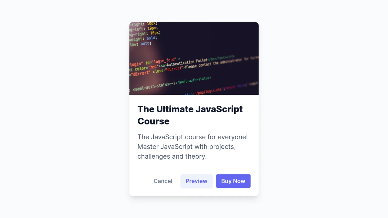 Course Card - Tailwind CSS