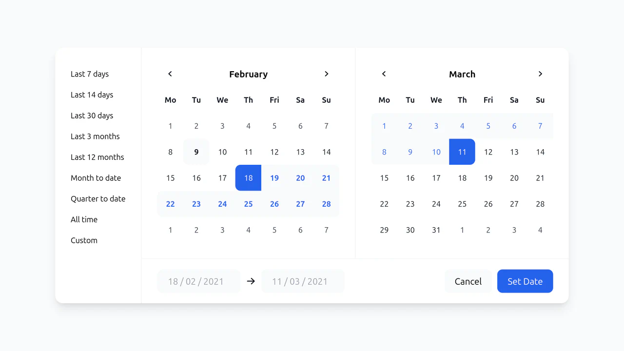 Tailwind Calendar