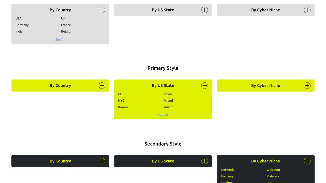 Dropdown Snippet of Tailwind CSS