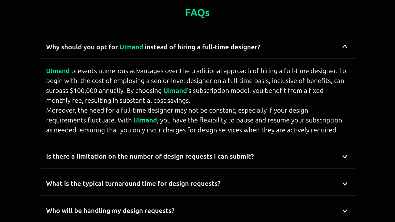 FAQ with Tailwind