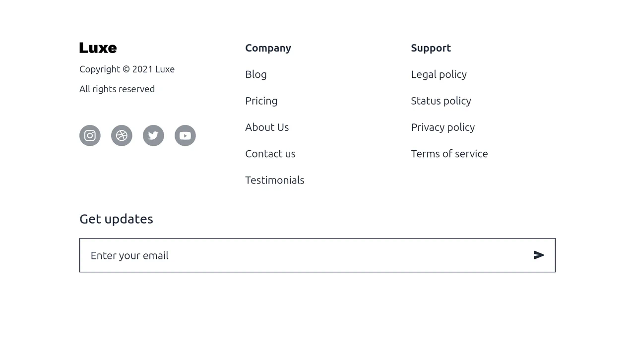 Free Tailwind CSS Footers Component