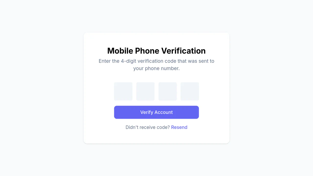 OTP Form with Tailwind CSS and JavaScript