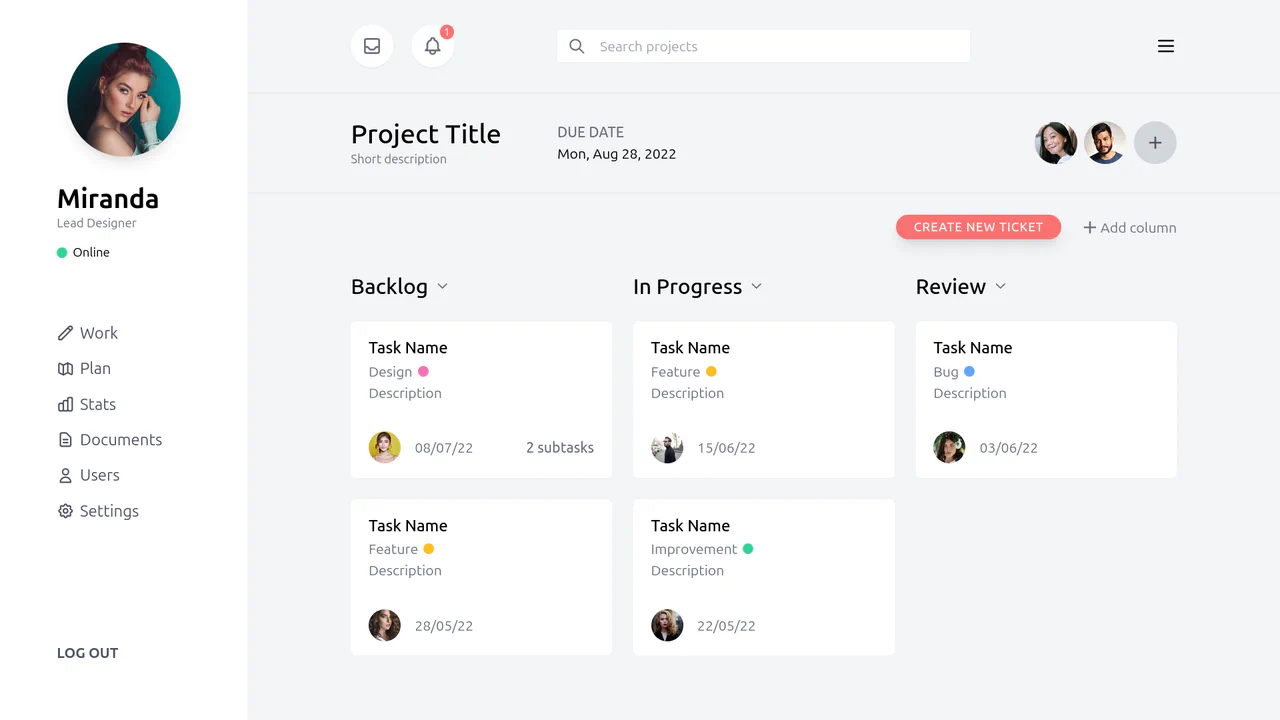 Project Management Dashboard