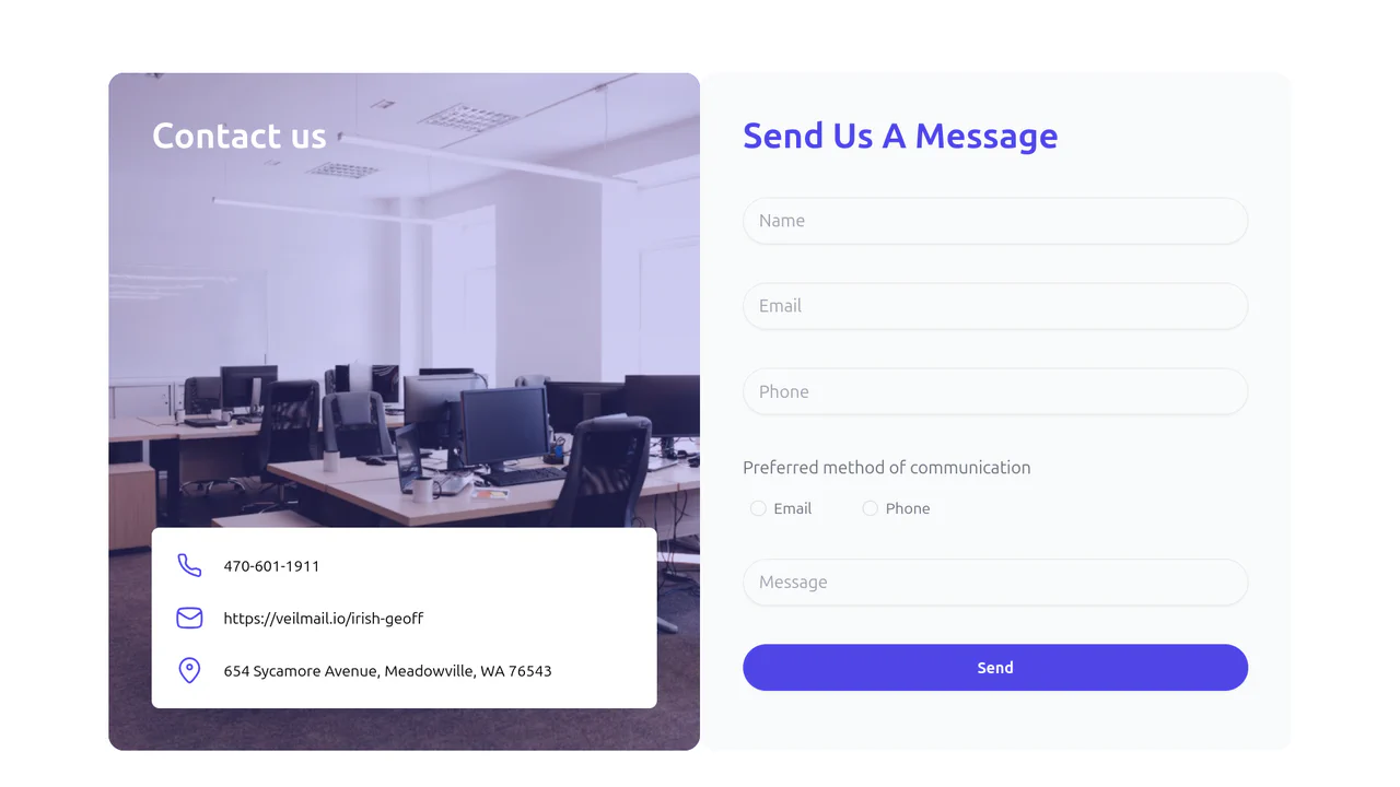 Tailwind Contact Form