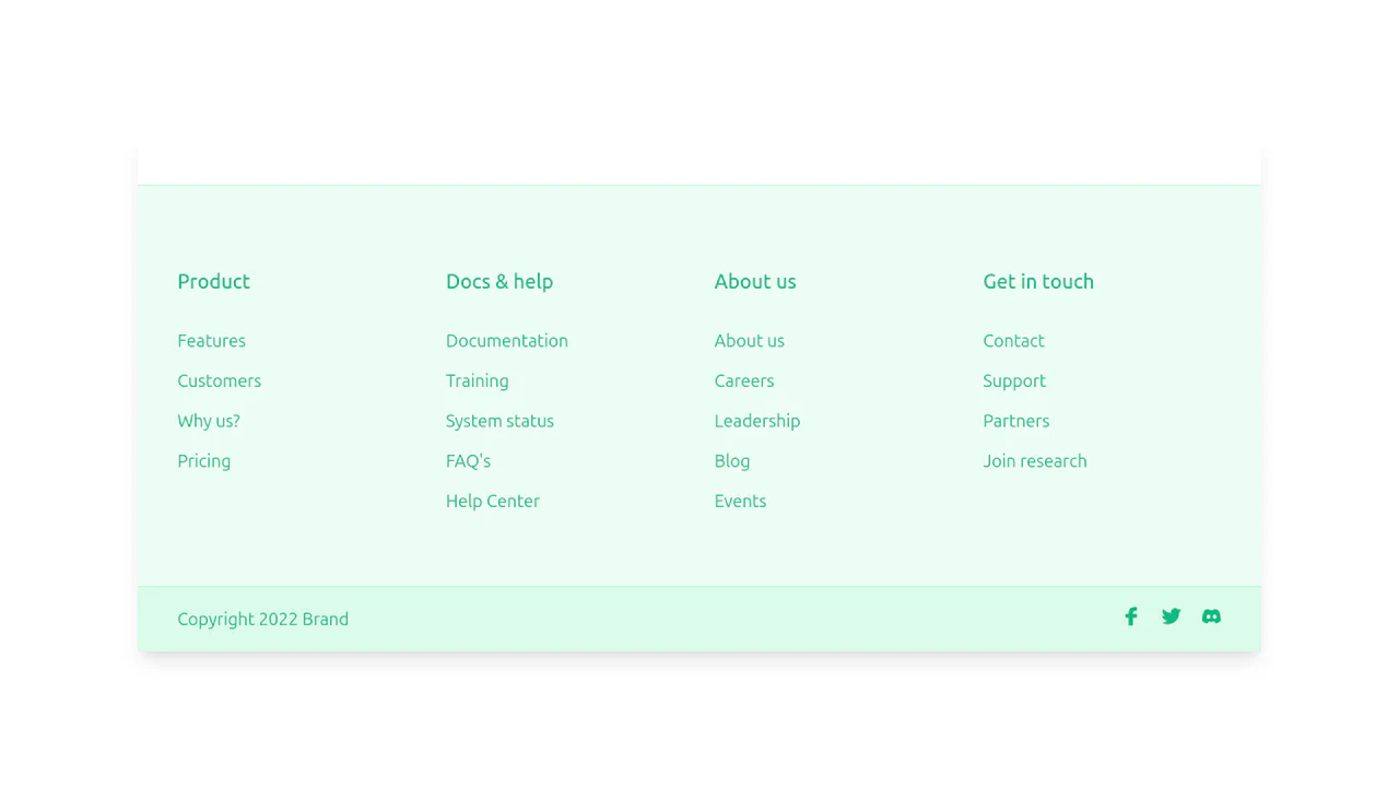 Tailwind CSS Footer - WindUI